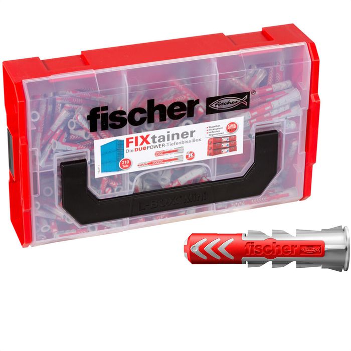 Fischer Dübel 539867, FIXtainer DuoPower-Set, 4 Größen,  2-Komponenten-Dübel, 210-teilig – Böttcher AG