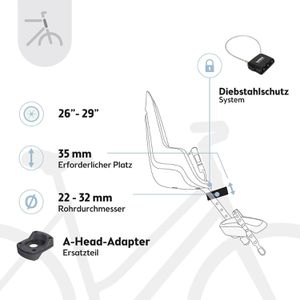 Produktbild für Fahrrad-Kindersitz bobike GO Mini