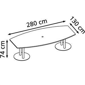 Produktbild für Konferenztisch Hammerbacher KT28S