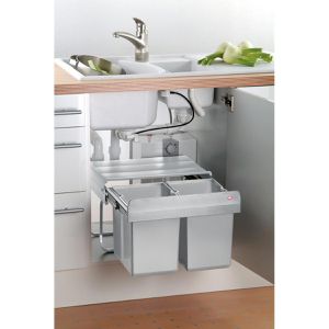 Produktbild für Einbaumülleimer Wesco Double-Shorty 345 K/500-2