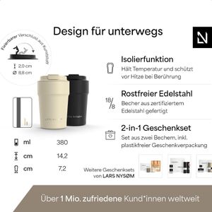 Produktbild für Geschenkset LARS-NYSØM Bevaegelse, schwarz / beige