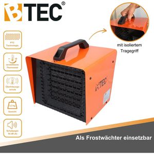 Produktbild für Heizlüfter BTEC 117933, mit 2 Stufen bis 3000 Watt