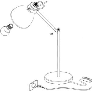 Produktbild für Schreibtischlampe Eglo Priddy, mit E27-Fassung