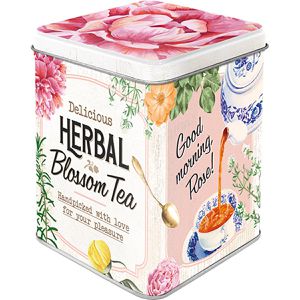 Teedose Nostalgic-Art Herbal Blossom Tea, aus Metall