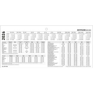 Produktbild für 4-Monatskalender Zettler 959 Recycling, mit Ferienübersicht