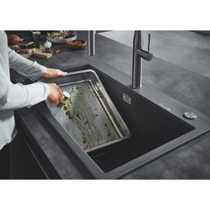 Produktbild für Spülbecken GROHE K700 Kompositspüle, Einzelbecken, schwarz