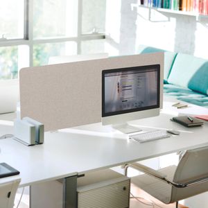 Produktbild für Tischtrennwand hJh-OFFICE 891019, taupe