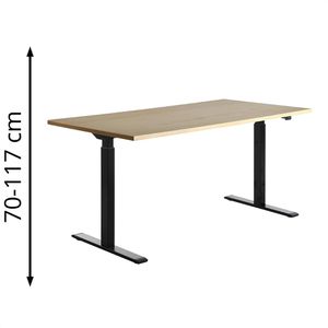 Produktbild für Schreibtisch Topstar E-Table, ahorn / schwarz