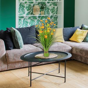 Produktbild für Kunstpflanze I.GE.A. Gras m.orangenen Cosmeablüten