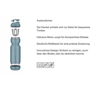 Produktbild für Protein-Shaker Mepal Shaker Sport aus Kunststoff, Frost blue