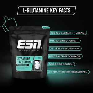 Produktbild für Glutamin ESN Ultrapure L-Glutamin Premium, Getränkepulver