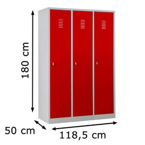 Produktbild für Spind G-Office WRD/3.18120, rot