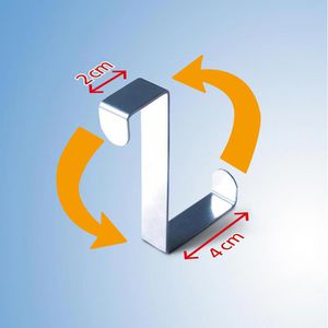 Produktbild für Türhaken Wenko für Außenseite, silber