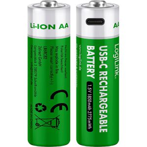 Akku LogiLink LR6RCB2, 1,5 V, 1850 mAh