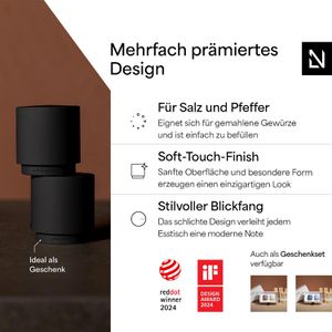 Produktbild für Salz-und-Pfefferstreuer LARS-NYSØM Svaeve, Carbon Black