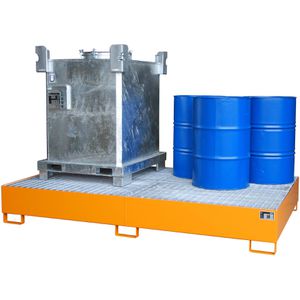Produktbild für Auffangwanne BAUER AW 1000-10F, orange, aus Stahl