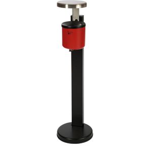 Produktbild für Aschenbecher TKG Rondo Senior, rot, Outdoor, mit Dach