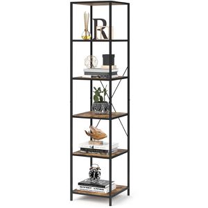 Produktbild für Bücherregal Vicco Fyrk, schwarz / dunkelbraun
