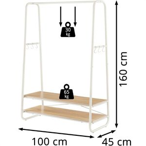 Produktbild für Garderobenständer Vasagle RGR112W09, weiß