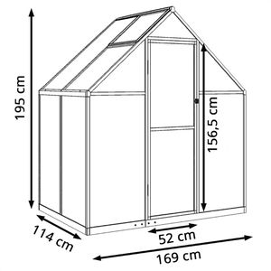 Produktbild für Gewächshaus vidaXL 4005824, 1,93 m² Fläche