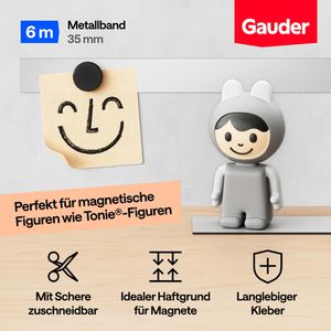 Produktbild für Magnetband Gauder Metallband, grau