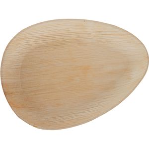 Produktbild für Einwegteller Biozoyg Tropfenform, Palmblatt