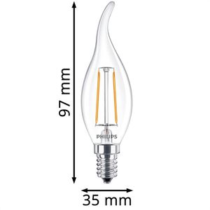 Produktbild für LED-Lampe Philips Filament, E14