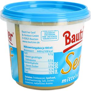 Produktbild für Senf Bautzner mittelscharf, fein