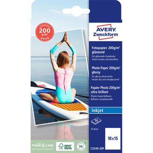 Produktbild für Fotopapier Zweckform C2549-20P Everyday, für Inkjet, 10x15 cm