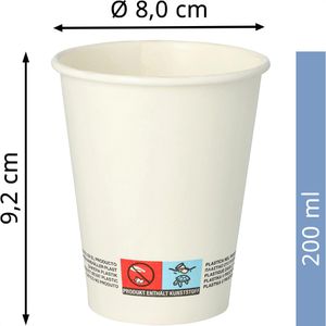 Produktbild für Trinkbecher Papstar 87457 pure, weiß