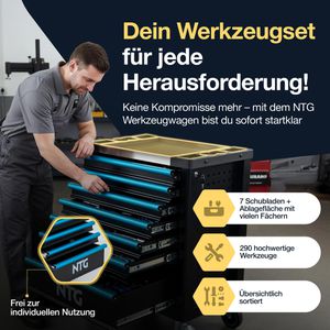 Produktbild für Werkzeugwagen NTG WZW.7290, bestückt