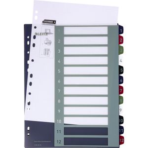 Produktbild für Register Leitz 1238 Style, A4 Überbreite, 1-12