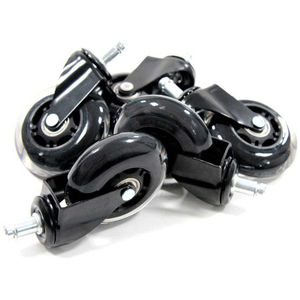 Produktbild für Stuhlrollen hJh-OFFICE ROLO SKATE, aus Gummi, 5 Stück