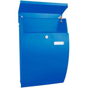 Produktbild für Briefkasten PROREGAL Geronan, blau, aus Stahl