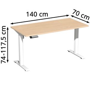 Produktbild für Schreibtisch Geramöbel Elevate Home, buche / weiß