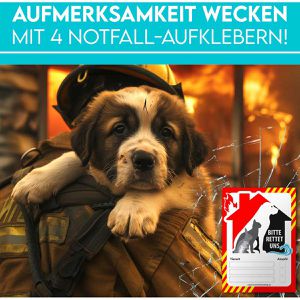 Produktbild für Hinweisetiketten HUND-IST-KÖNIG Notfallaufkleber