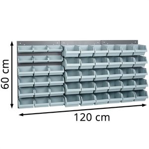 Produktbild für Werkzeugwand Küpper 13068, 3-teilig, grau, aus Metall