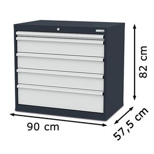 Produktbild für Schubladenschrank Simplaflex CL9H081031, Metall