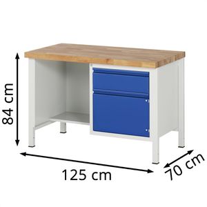 Produktbild für Werkbank Rau Basic 8455-2, blau
