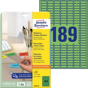 Produktbild für Universaletiketten Zweckform L6049-20, grün