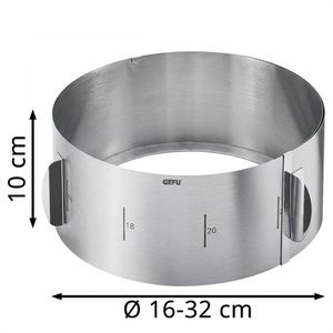 Produktbild für Tortenring Gefu Tondo XXL 14304, backofenfest, aus Edelstahl