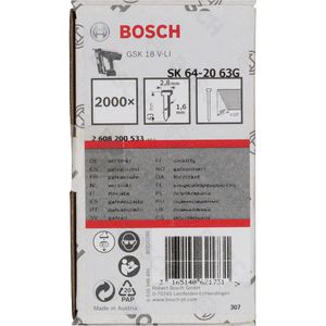 Produktbild für Streifennägel Bosch SK64-20 G, 2000 Stück