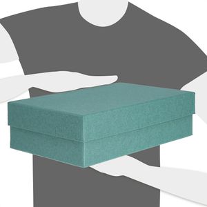 Produktbild für Geschenkbox Rössler-Papier 1341145338, Boxline opal, grün