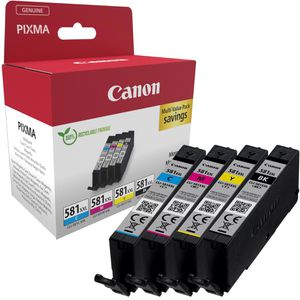 Canon CLI-581 XXL Pack 4 Unidades Original - Extrecom Consumibles