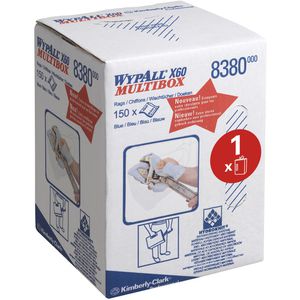 Putztuchrolle Wypall X60 8380, Hydroknit-Technologie, blau