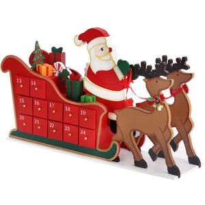 Produktbild für Adventskalender Spielwerk Holzschlitten XXL