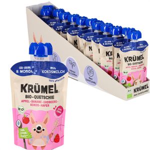 Fruchtpüree Heimatgut Krümel Quetschie, 85% Frucht, BIO