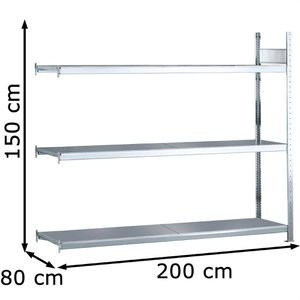 Produktbild für Anbauregal Schulte 15507, 3 Metallböden