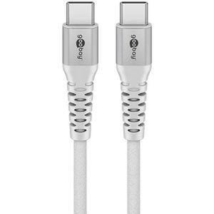 Ladekabel Goobay 70192 Textilkabel, weiß, 0,5m