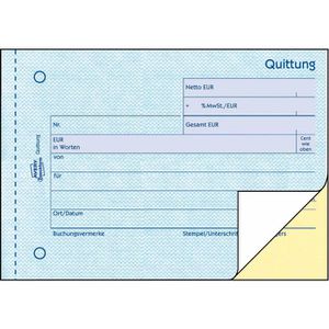 Produktbild für Quittungsblock Zweckform 1735, fälschungssicher, MwSt. separat